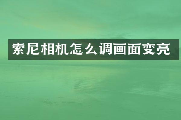 相机怎么调画面变亮