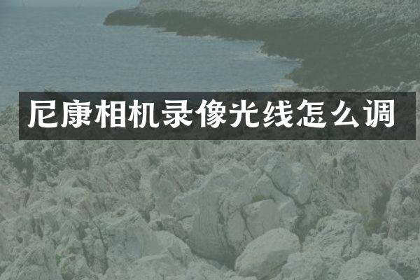 尼康相机录像光线怎么调