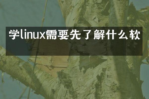 学linux需要先了解什么软件