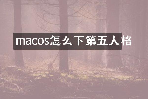 macos怎么下第五人格