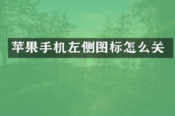 苹果手机左侧图标怎么关