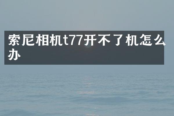 相机t77开不了机怎么办