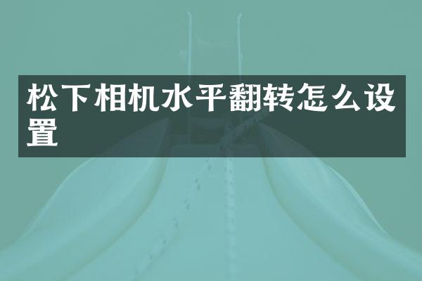 相机水平翻转怎么设置