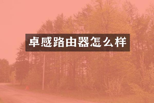 卓感路由器怎么样