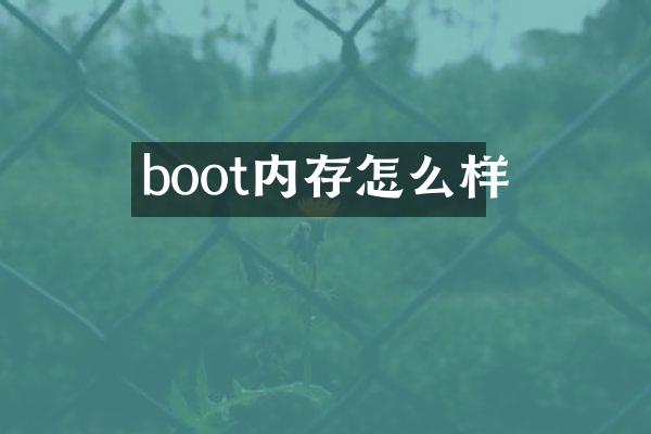 boot内存怎么样