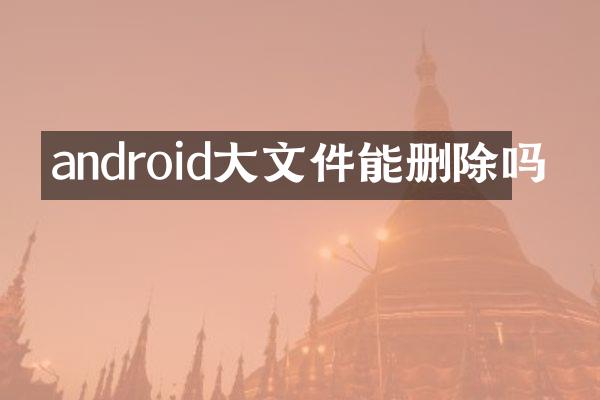 android大文件能删除吗
