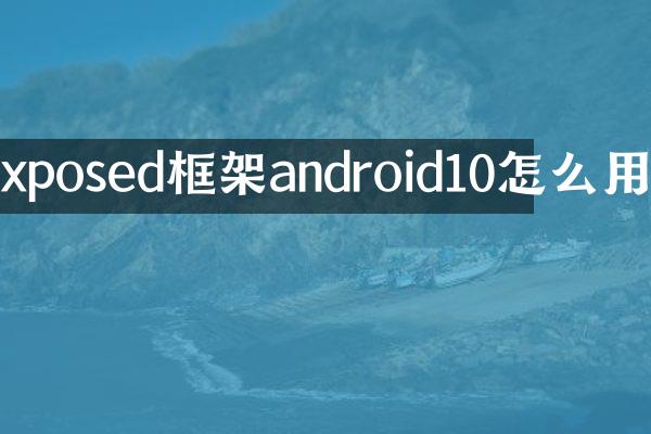 xposed框架android10怎么用