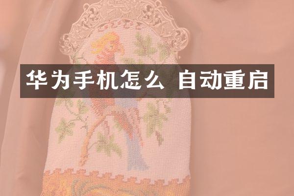华为手机怎么 自动重启