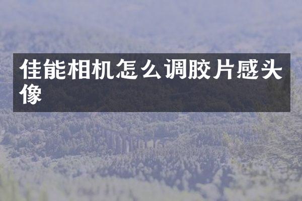 佳能相机怎么调胶片感头像