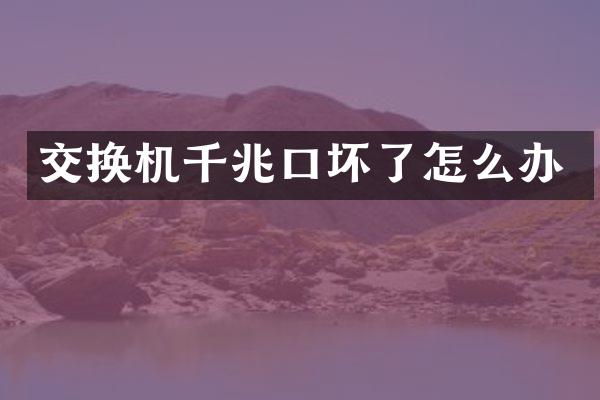 交换机千兆口坏了怎么办