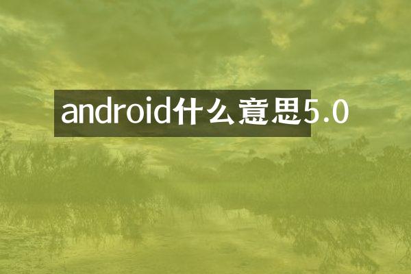 android什么意思5.0