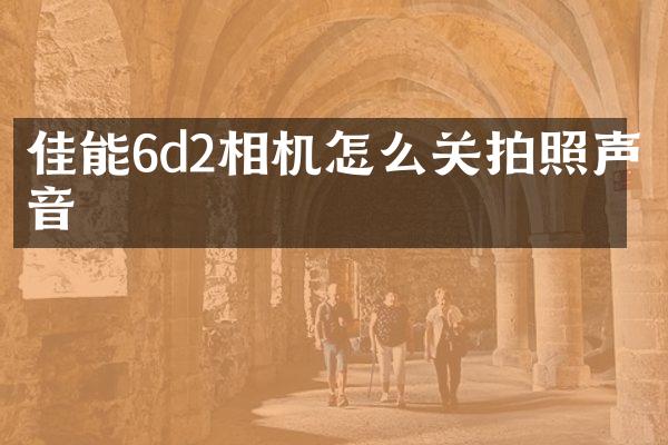 佳能6d2相机怎么关拍照声音