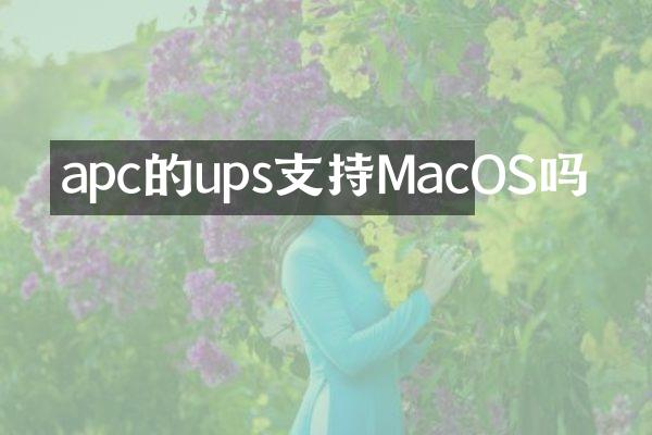 apc的ups支持MacOS吗