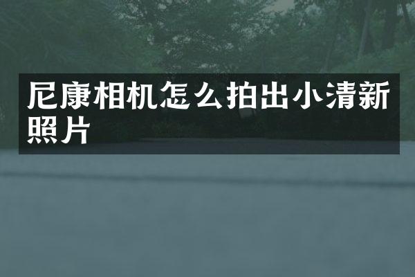 尼康相机怎么拍出小清新照片