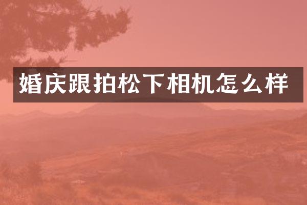 婚庆跟拍相机怎么样