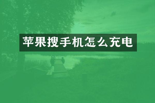 苹果搜手机怎么充电