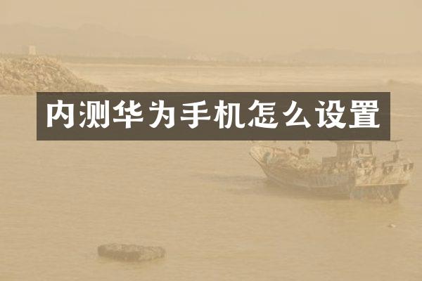 内测华为手机怎么设置