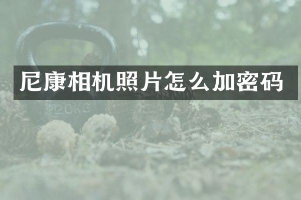 尼康相机照片怎么加密码