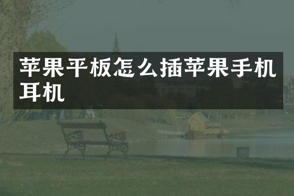 苹果平板怎么插苹果手机耳机