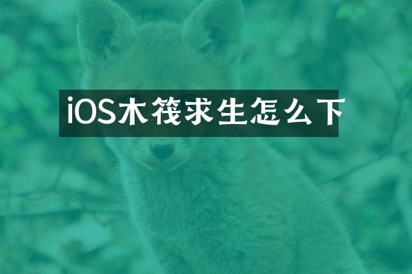 iOS木筏求生怎么下