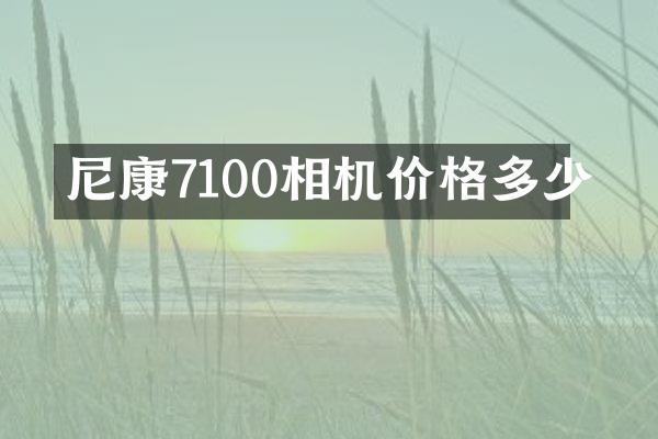 尼康7100相机价格多少