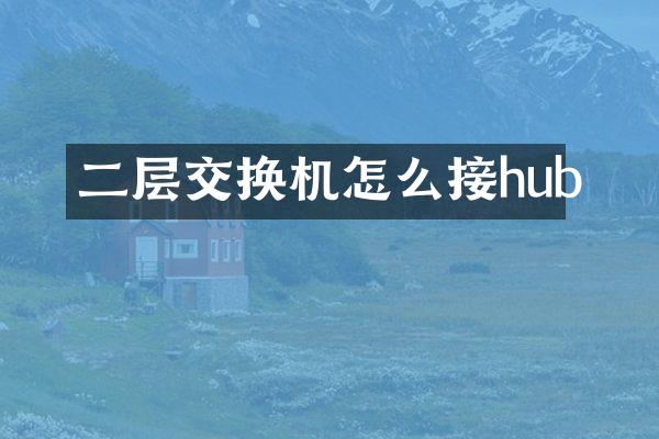 二层交换机怎么接hub