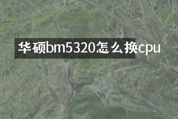 华硕bm5320怎么换cpu