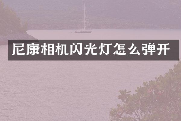尼康相机闪光灯怎么弹开
