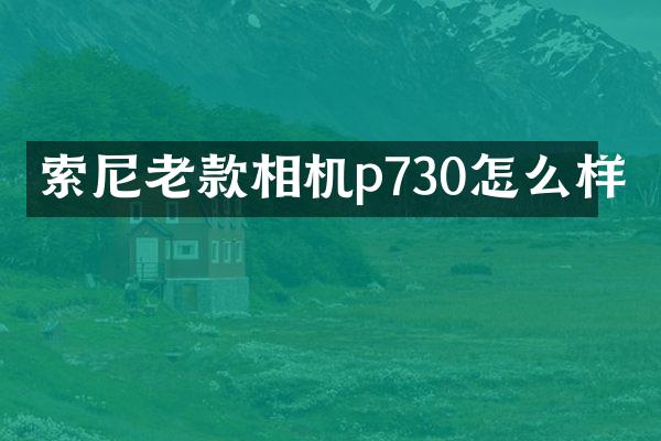 老款相机p730怎么样