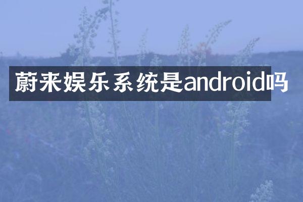 蔚来娱乐系统是android吗
