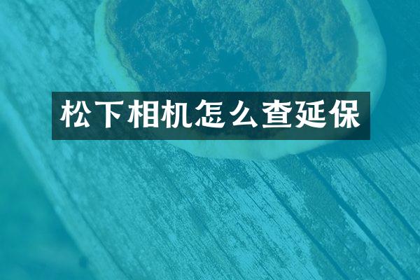 相机怎么查延保