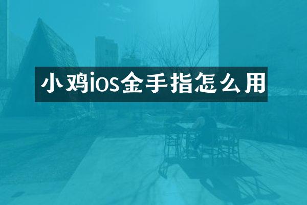 小鸡ios金手指怎么用