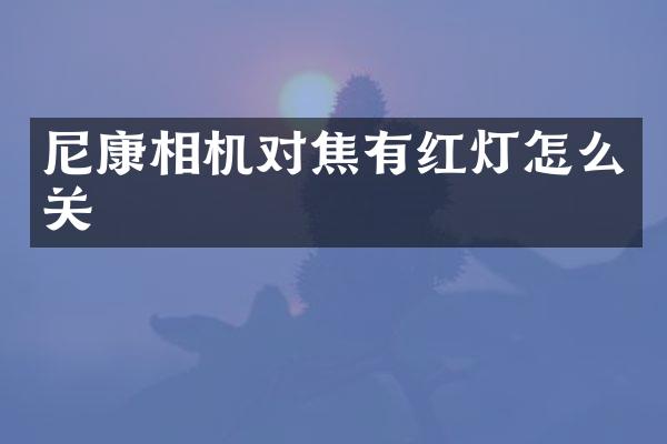 尼康相机对焦有红灯怎么关