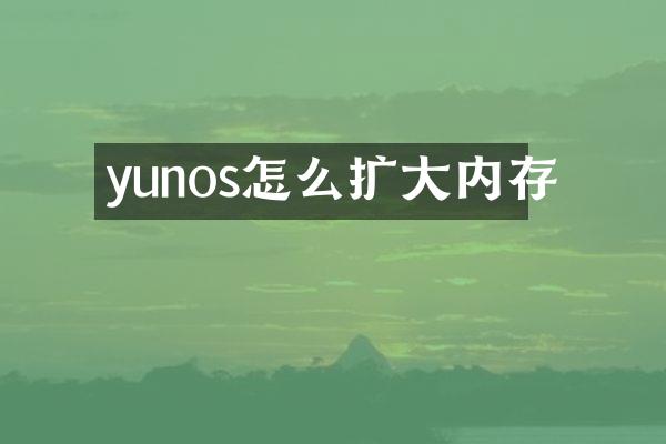 yunos怎么扩大内存