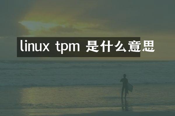 linux tpm 是什么意思