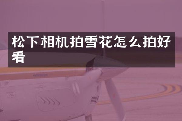 相机拍雪花怎么拍好看