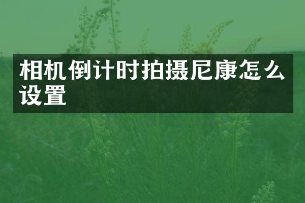 相机倒计时拍摄尼康怎么设置