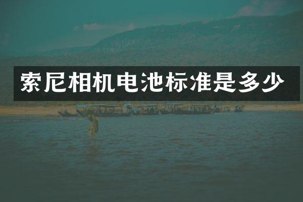 相机电池标准是多少