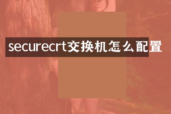 securecrt交换机怎么配置