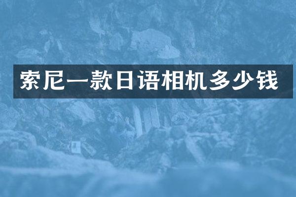 一款日语相机多少钱