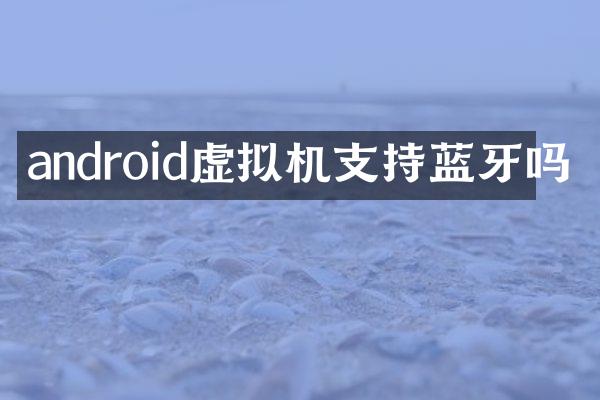 android虚拟机支持蓝牙吗