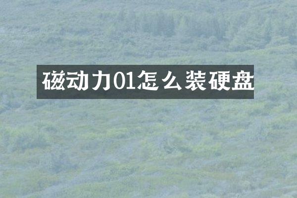 磁动力01怎么装硬盘