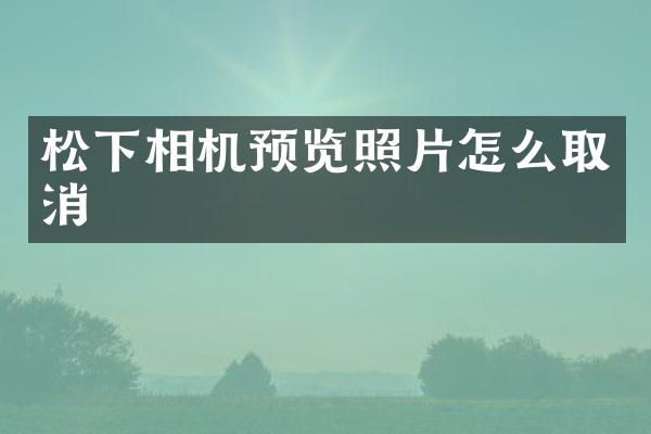 相机预览照片怎么取消