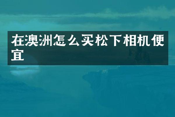 在澳洲怎么买相机便宜