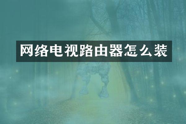 网络电视路由器怎么装