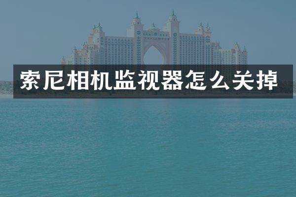 相机监视器怎么关掉