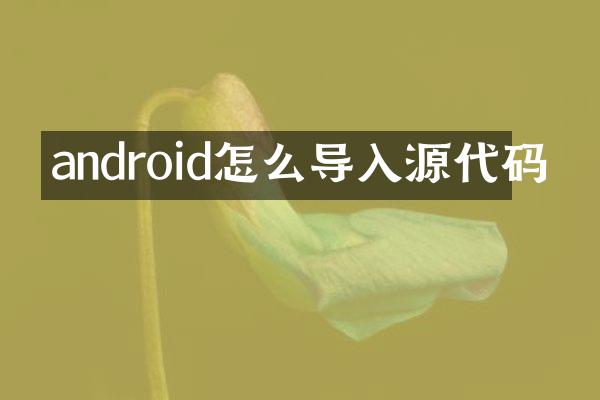 android怎么导入源代码
