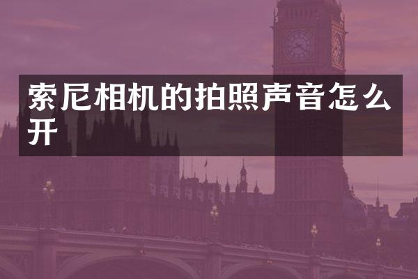 相机的拍照声音怎么开