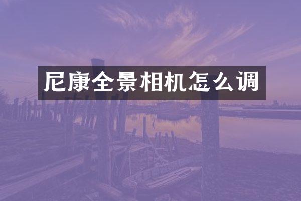 尼康全景相机怎么调