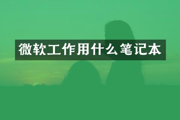 微软工作用什么笔记本